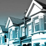 Rishi Sunak, chancellor of the exchequer, announces that residential property transactions costing up to £500,000 will be exempt from stamp duty land tax (SDLT) until 31 March 2021 illustrated by a row of houses 