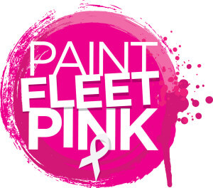 Paint Fleet Pink Week 10 - 17 October 2015 vivid pink painty circle with white crossover ribbon