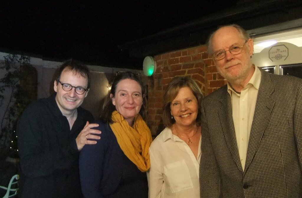 L-R Jan Schmolck, Yvette Christian, Janet Kelly and John Lubbock at Café Courtyard following the concert