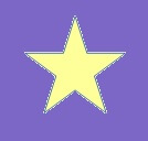 Gold star against a purple background