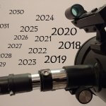 A telescope and years from 2018 going forward